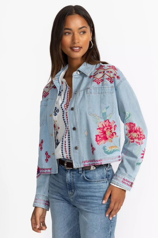 Johnny Was Women CROPPED DENIM JACKET