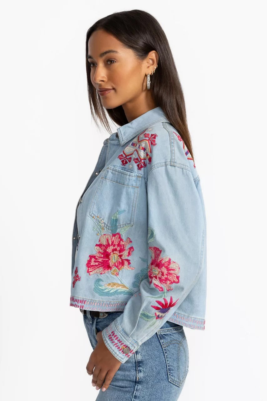 Johnny Was Women CROPPED DENIM JACKET