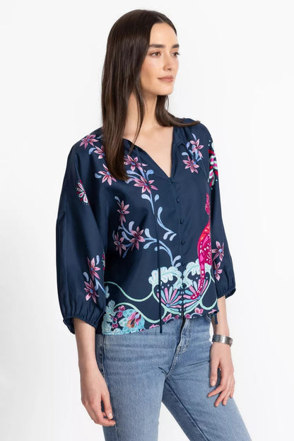 Johnny Was Women HARLYN BUTTON FRONT BLOUSE
