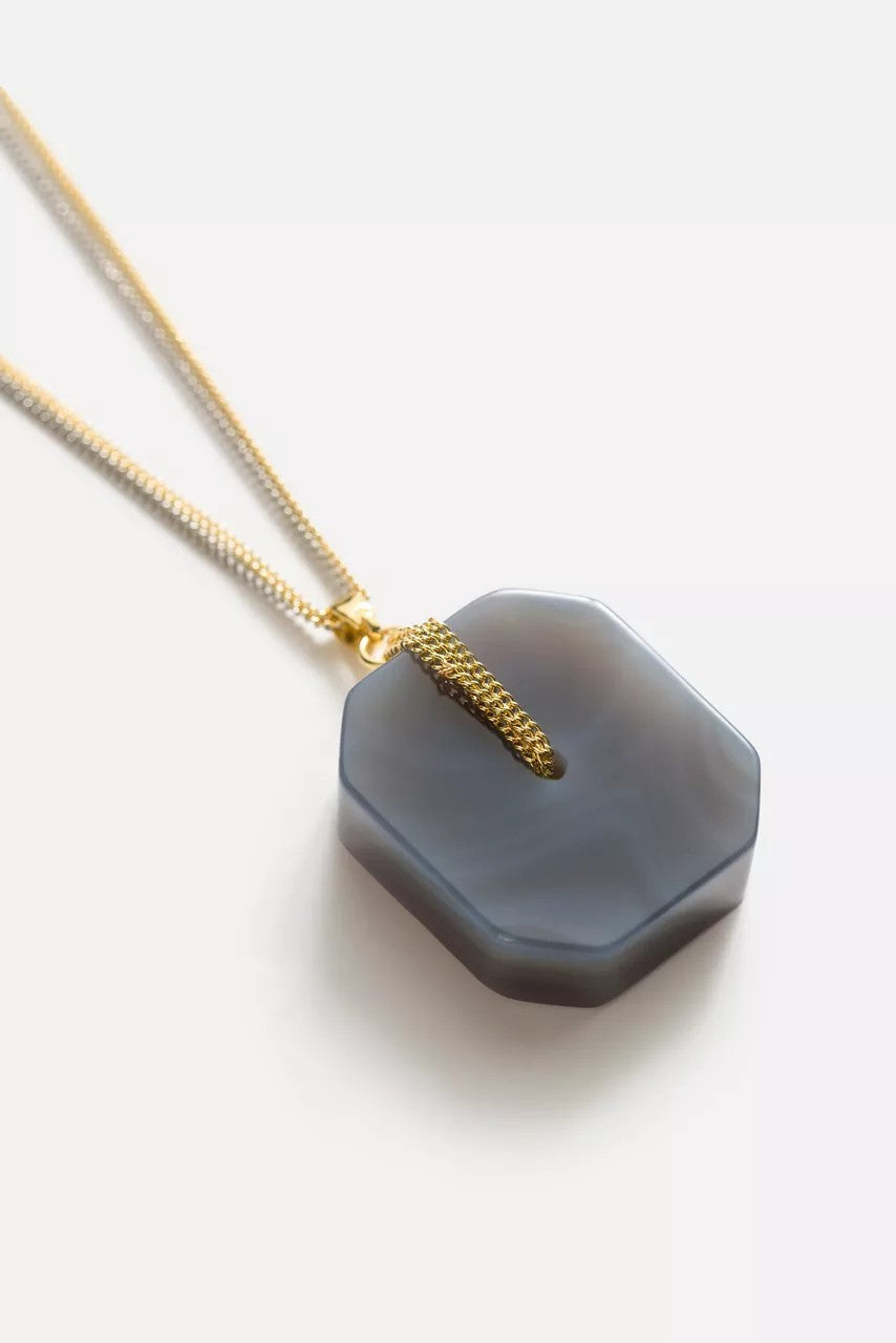 Johnny Was Women LARGE SEMIPRECIOUS PENDANT NECKLACE