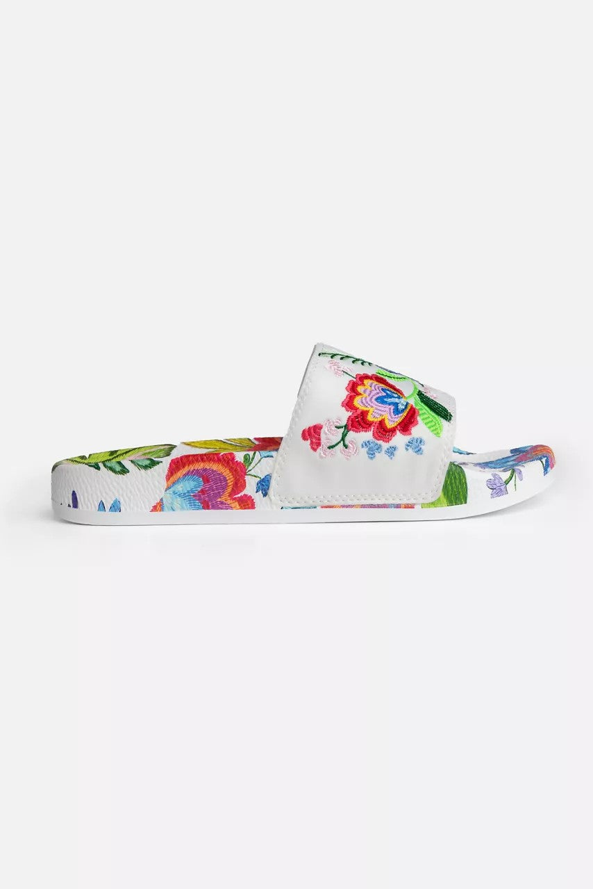 Johnny Was Women EMBROIDERED POOL SLIDE