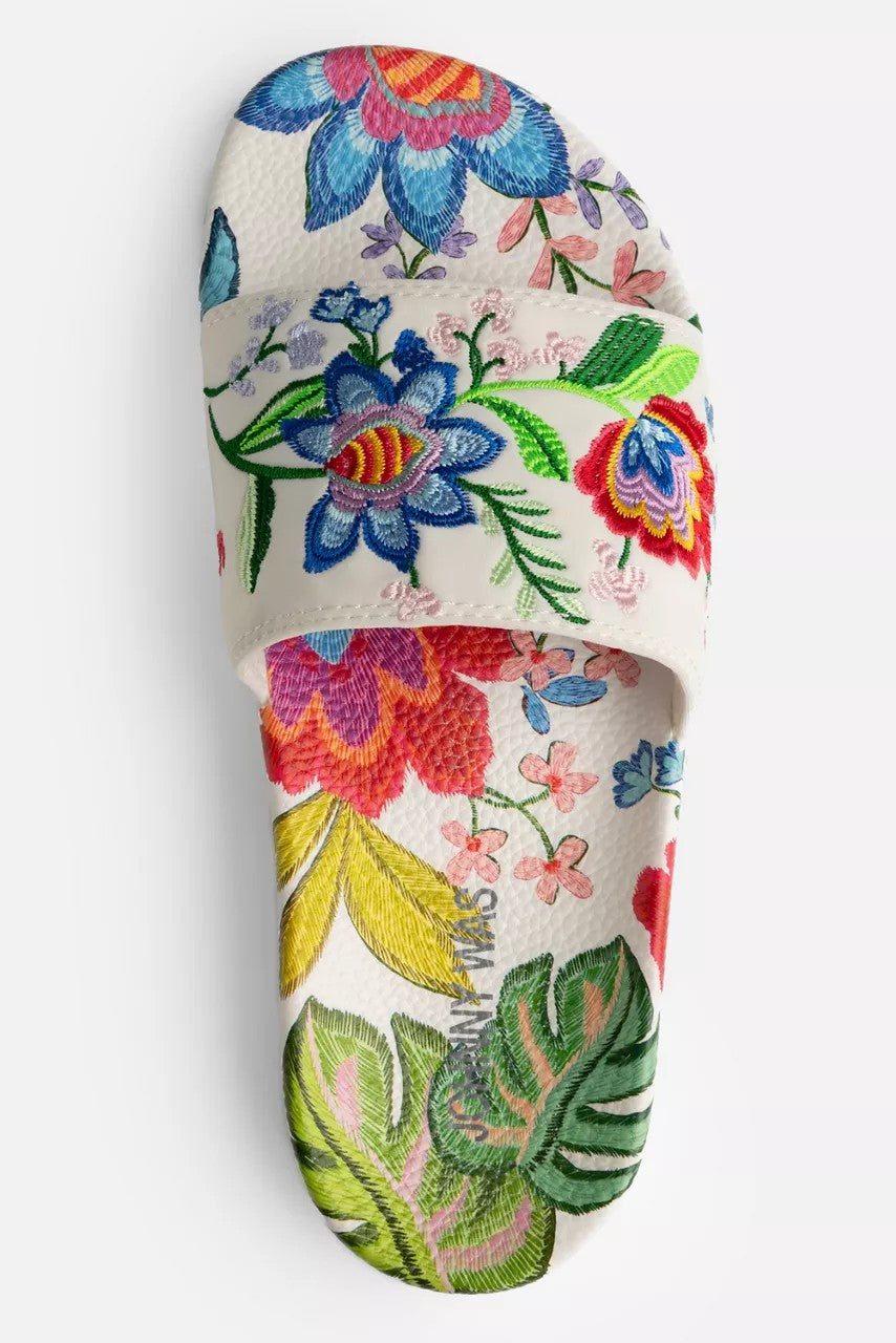 Johnny Was Women EMBROIDERED POOL SLIDE