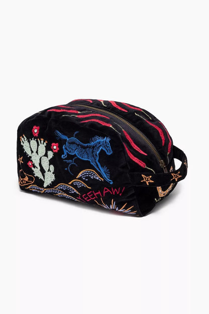Johnny Was Women TEXAS COTTON VELVET MAKEUP BAG