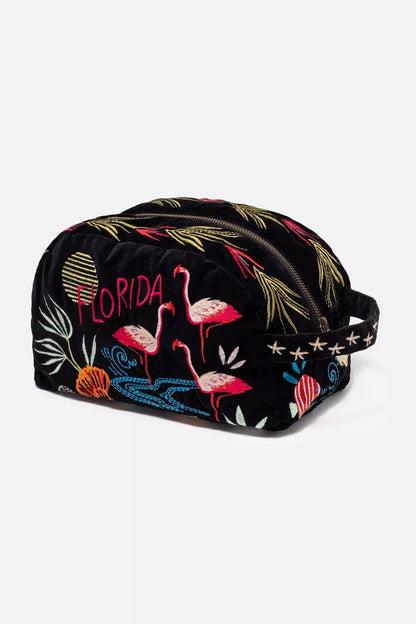 Johnny Was Women FLORIDA COTTON VELVET MAKEUP BAG