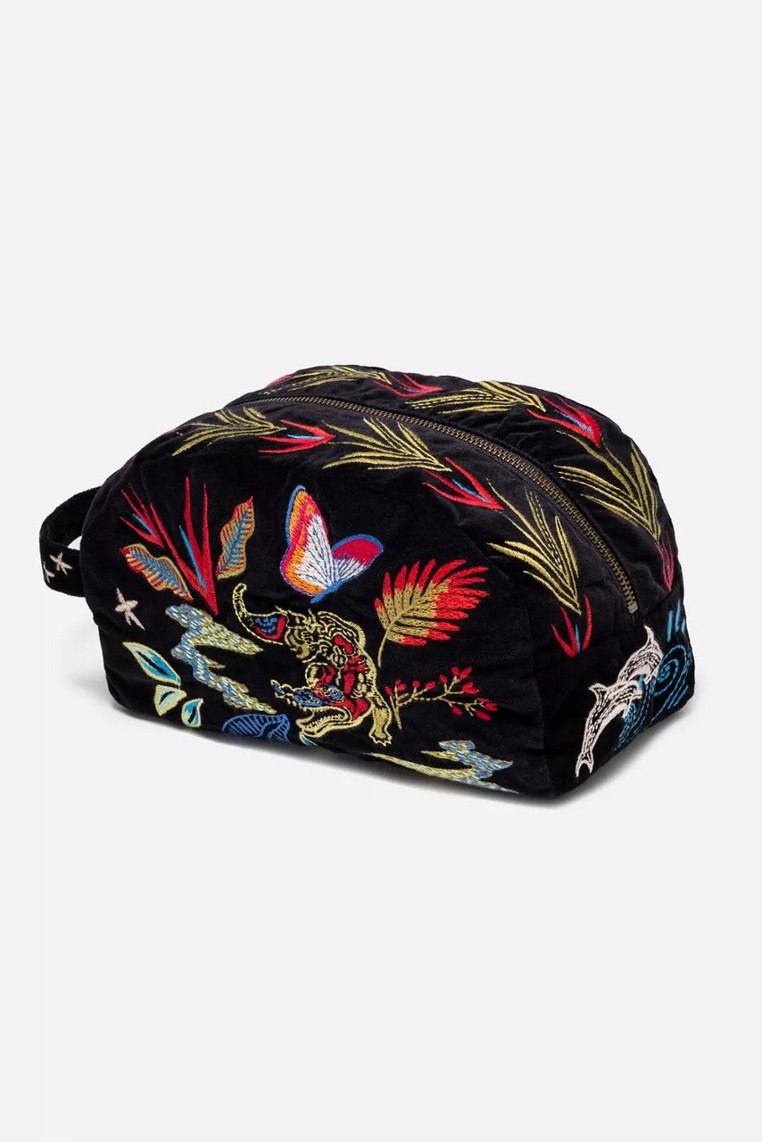 Johnny Was Women FLORIDA COTTON VELVET MAKEUP BAG