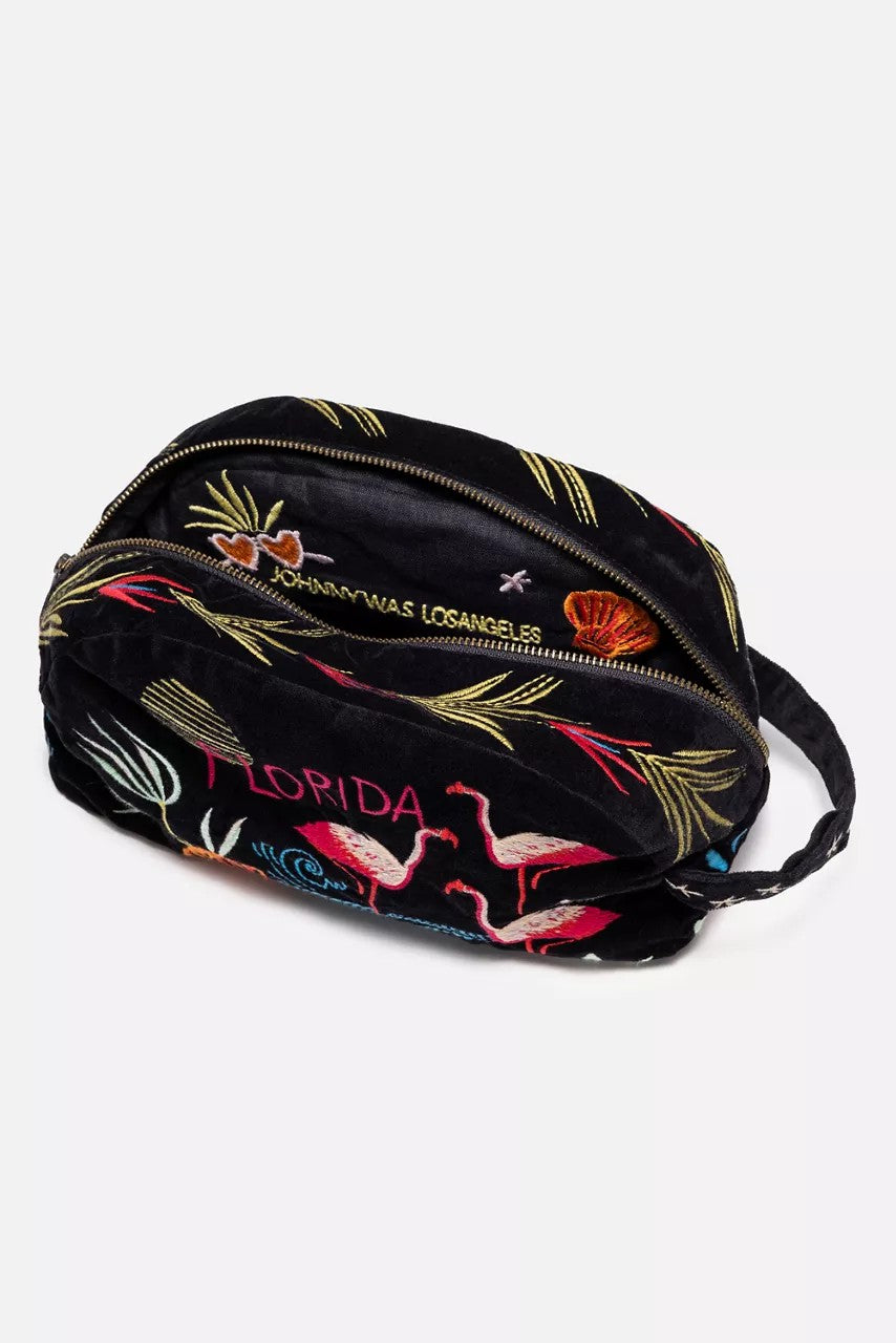 Johnny Was Women FLORIDA COTTON VELVET MAKEUP BAG