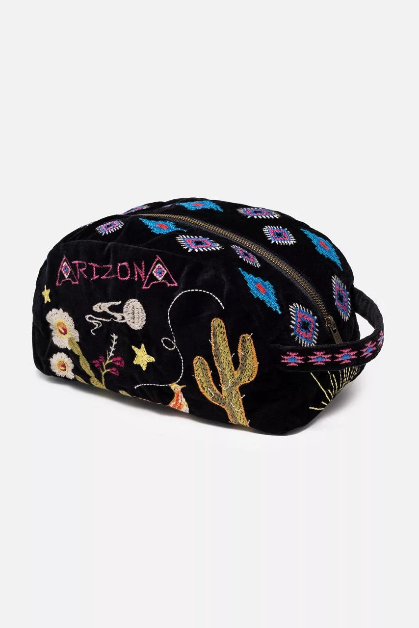 Johnny Was Women ARIZONA COTTON VELVET MAKEUP BAG