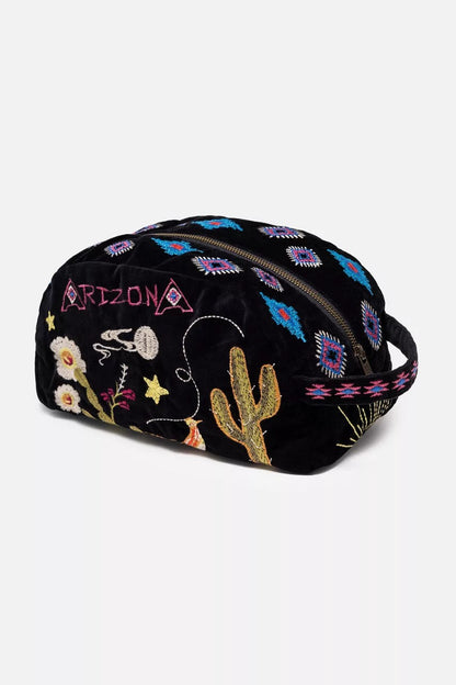 Johnny Was Women ARIZONA COTTON VELVET MAKEUP BAG