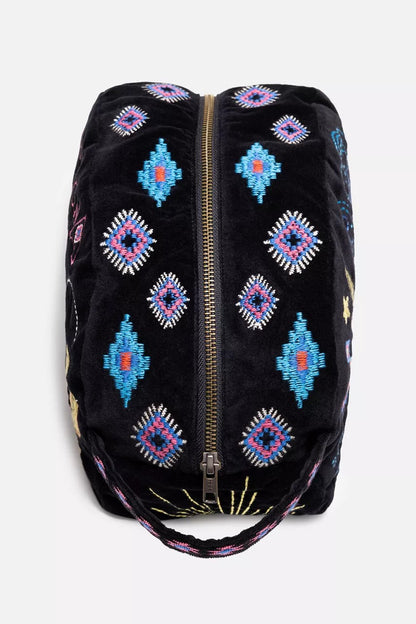 Johnny Was Women ARIZONA COTTON VELVET MAKEUP BAG