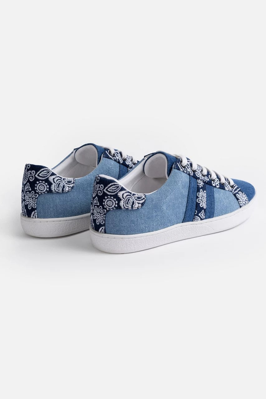 Johnny Was Women BANDANA EMBROIDERED DENIM SNEAKER