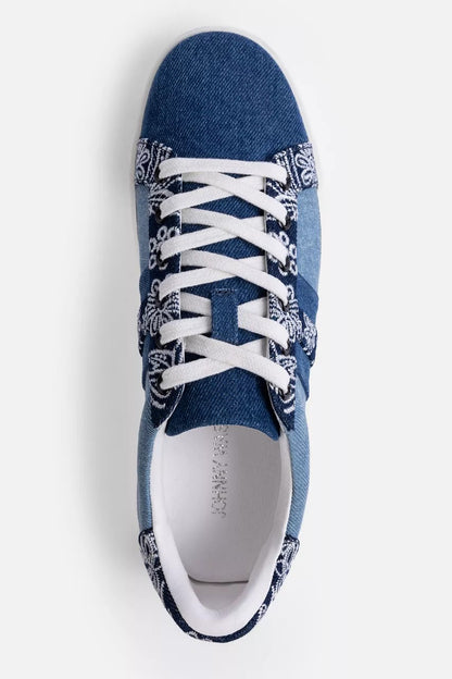 Johnny Was Women BANDANA EMBROIDERED DENIM SNEAKER