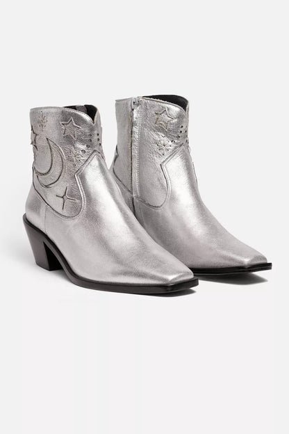 Johnny Was Women COSMOS METALLIC LEATHER BOOTIE
