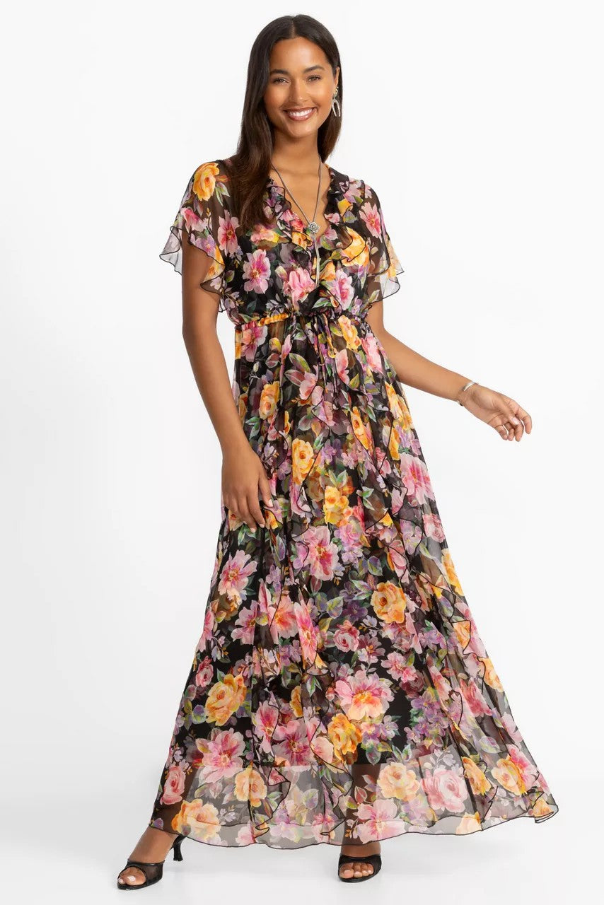 Johnny Was Women SURI RUFFLE MAXI DRESS