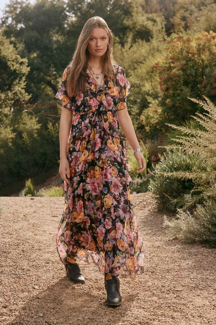 Johnny Was Women SURI RUFFLE MAXI DRESS