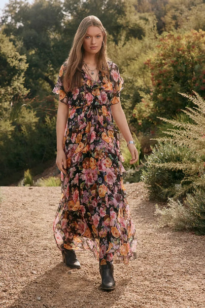 Johnny Was Women SURI RUFFLE MAXI DRESS