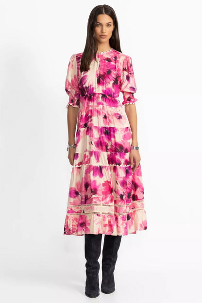Johnny Was Women DAPHNE TEA LENGTH DRESS