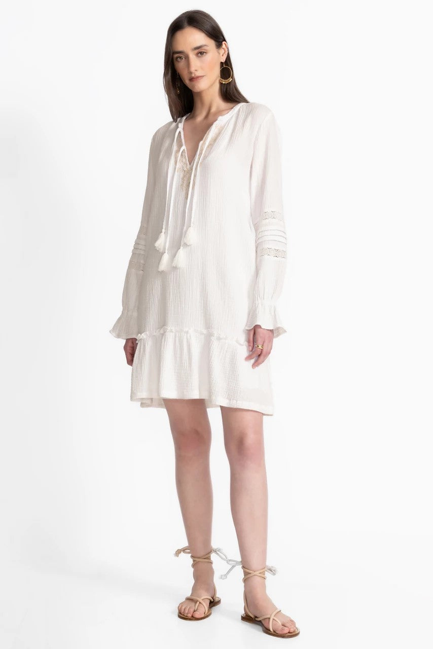 Johnny Was Women GAUZE RUFFLE TIER MINI DRESS