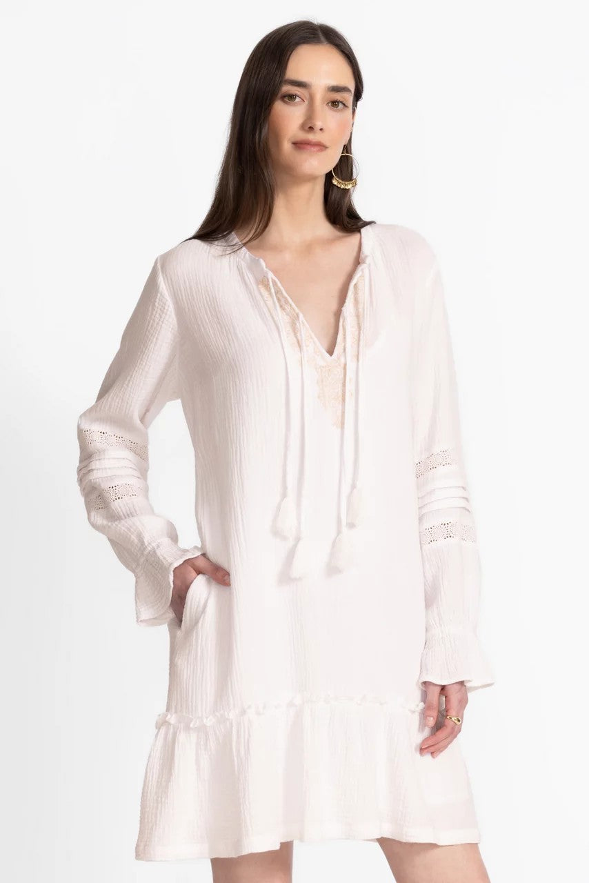 Johnny Was Women GAUZE RUFFLE TIER MINI DRESS