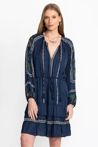 Johnny Was Women LEXIE TIERED MINI DRESS