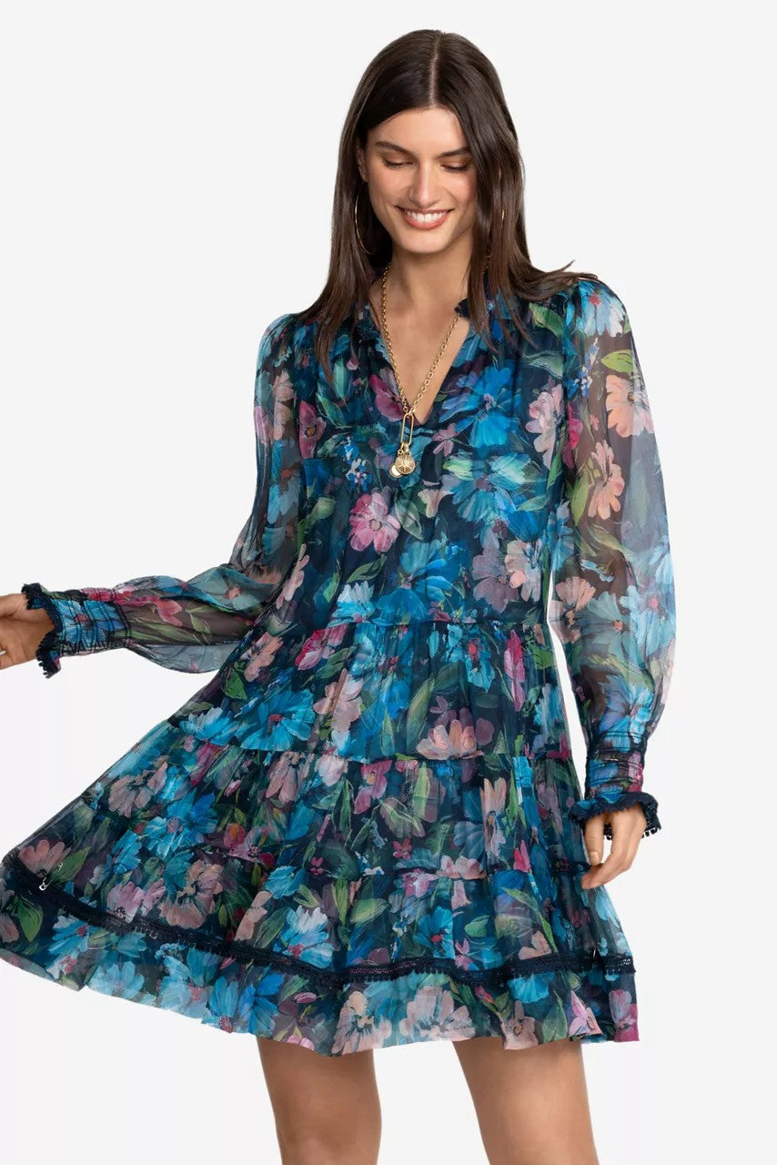 Johnny Was Women MARYAH TIERED MINI DRESS