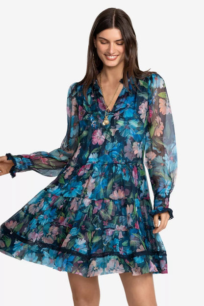 Johnny Was Women MARYAH TIERED MINI DRESS