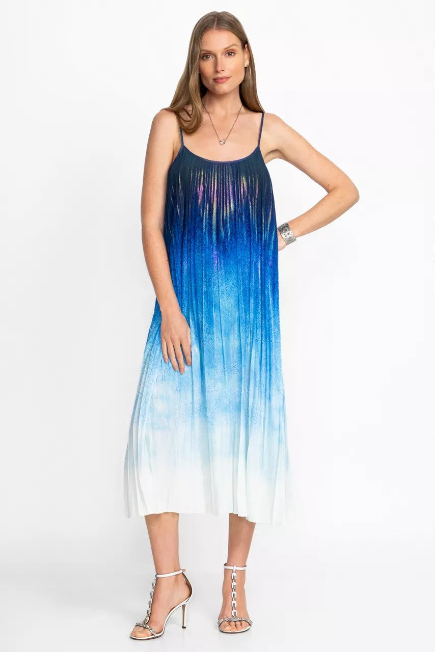 Johnny Was Women TYE PLEATED MIDI DRESS