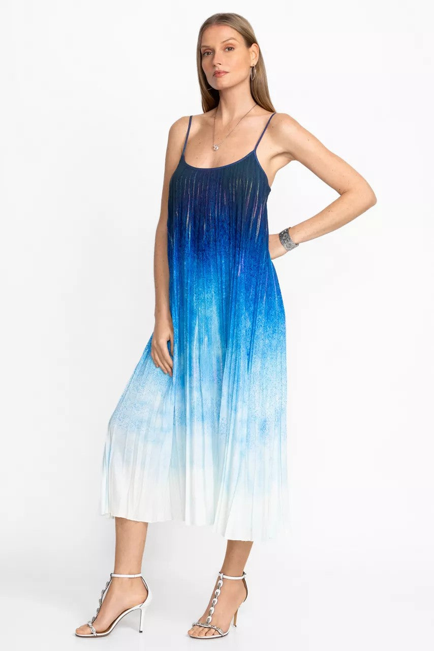 Johnny Was Women TYE PLEATED MIDI DRESS