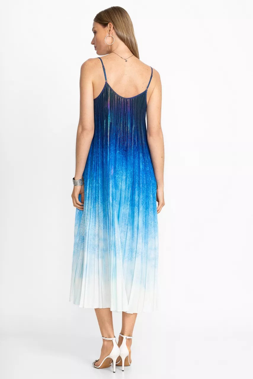 Johnny Was Women TYE PLEATED MIDI DRESS