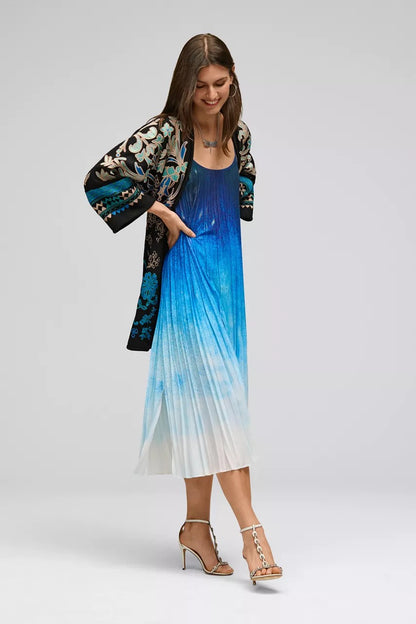 Johnny Was Women TYE PLEATED MIDI DRESS