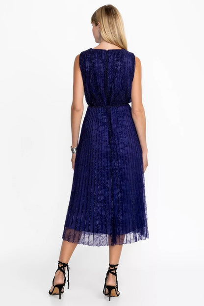 Johnny Was Women CLARIO PLEATED MIDI DRESS