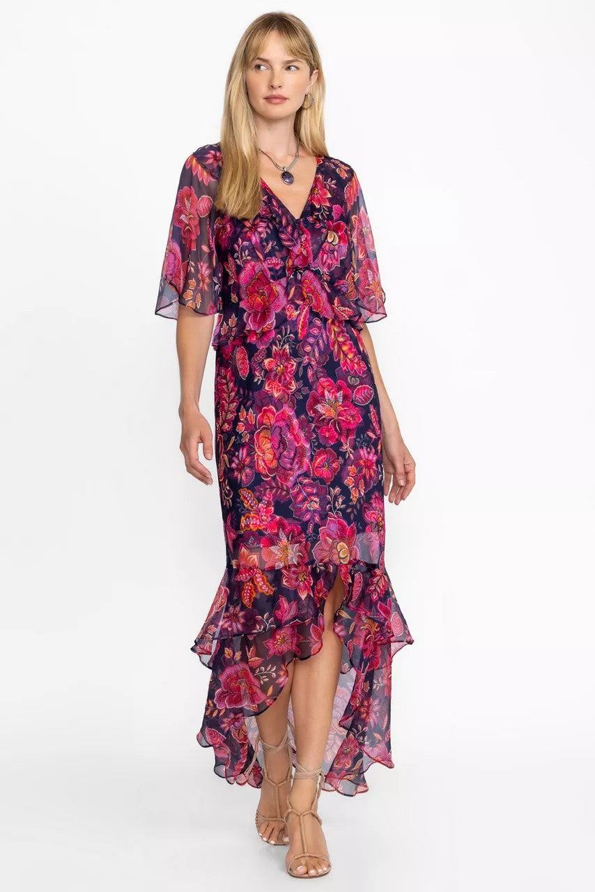 Johnny Was Women LUXEE RUFFLE MAXI DRESS