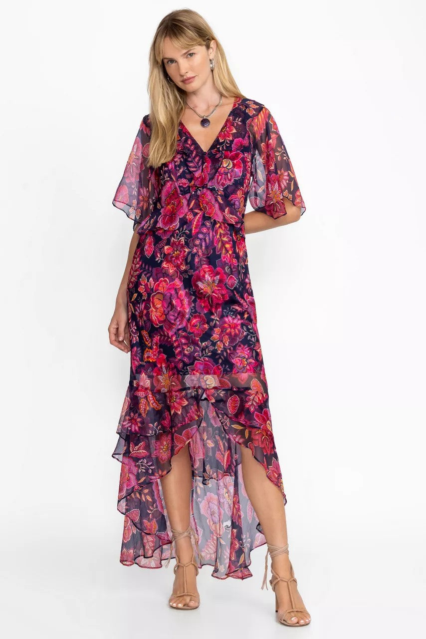Johnny Was Women LUXEE RUFFLE MAXI DRESS