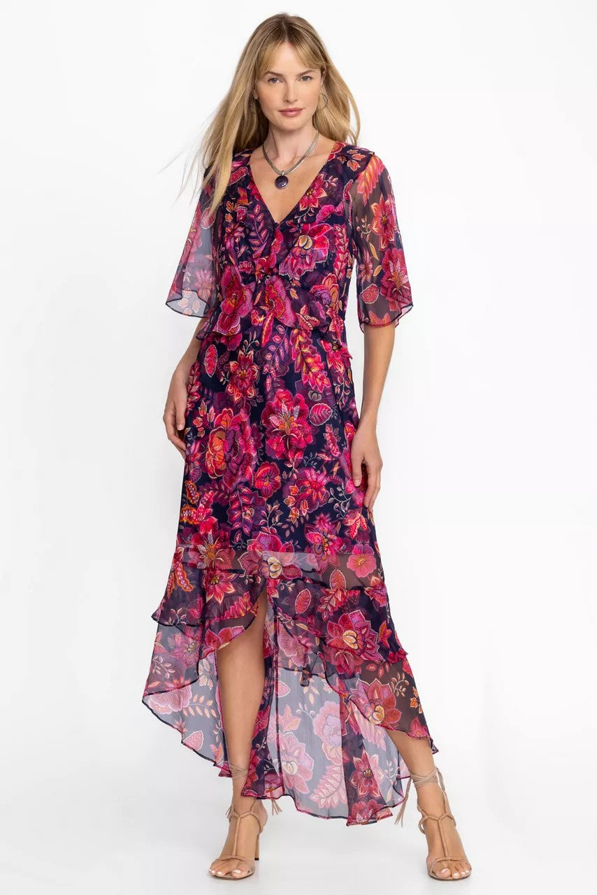 Johnny Was Women LUXEE RUFFLE MAXI DRESS