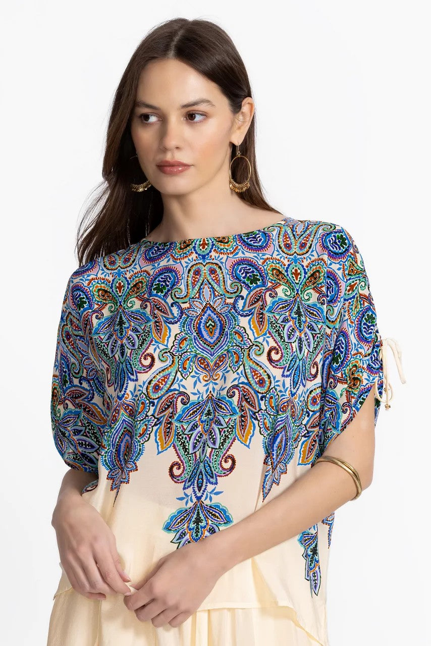 Johnny Was Women RUCHED SLEEVE BLOUSE