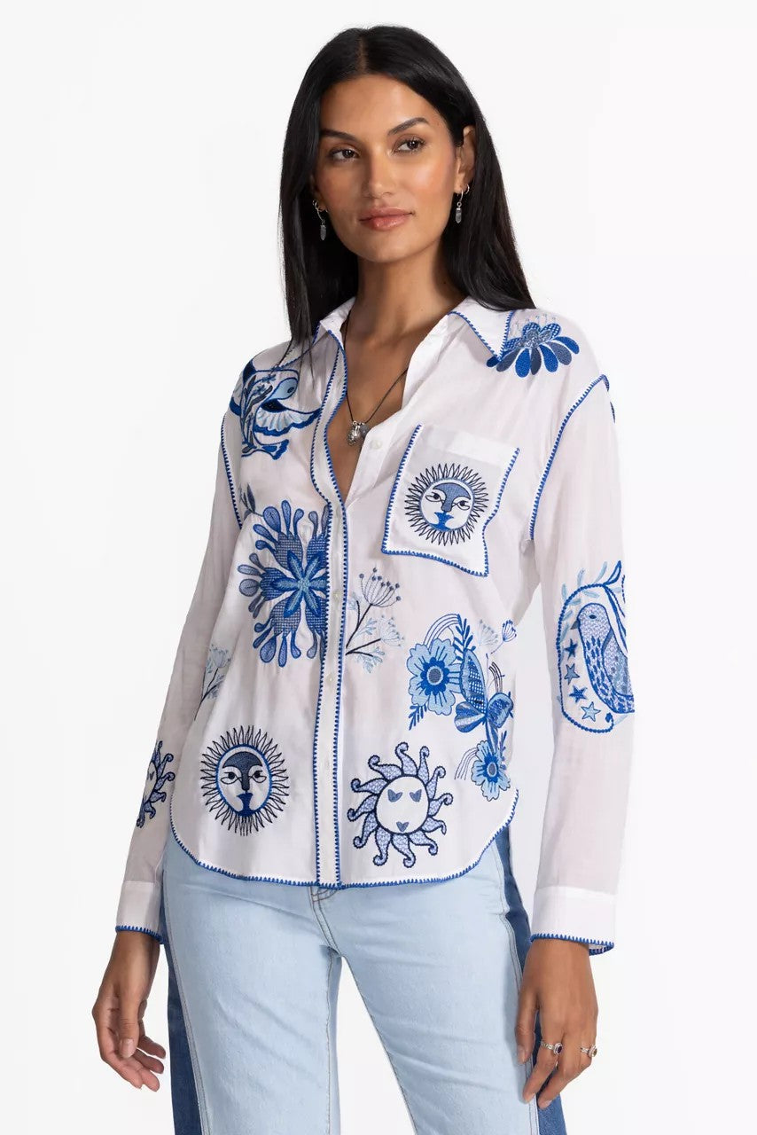 Johnny Was Women POCKET RELAXED SHIRT
