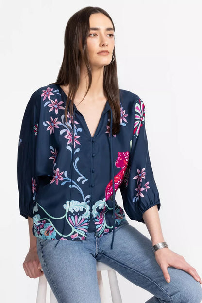 Johnny Was Women HARLYN BUTTON FRONT BLOUSE