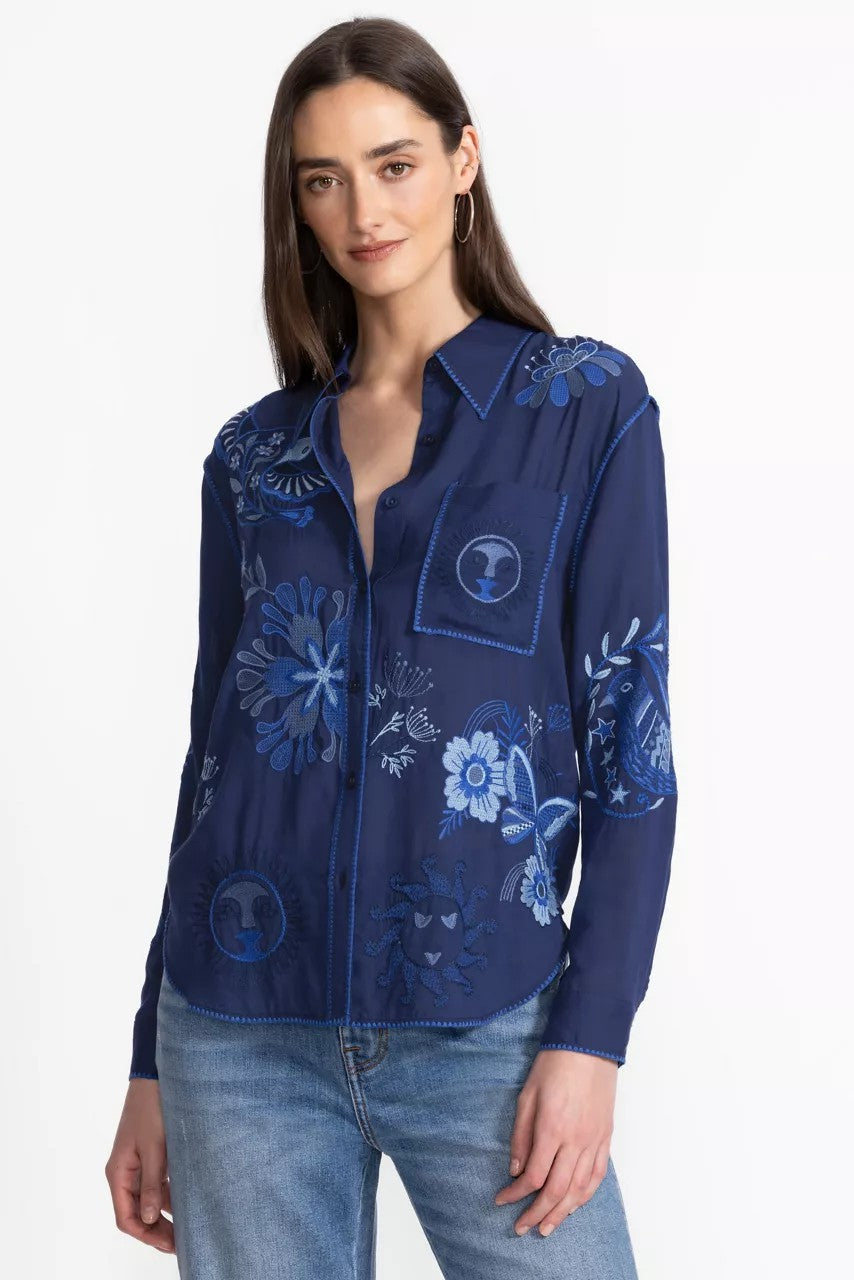 Johnny Was Women POCKET RELAXED SHIRT