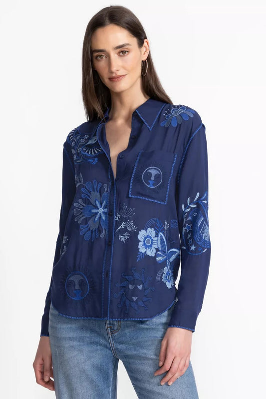 Johnny Was Women POCKET RELAXED SHIRT