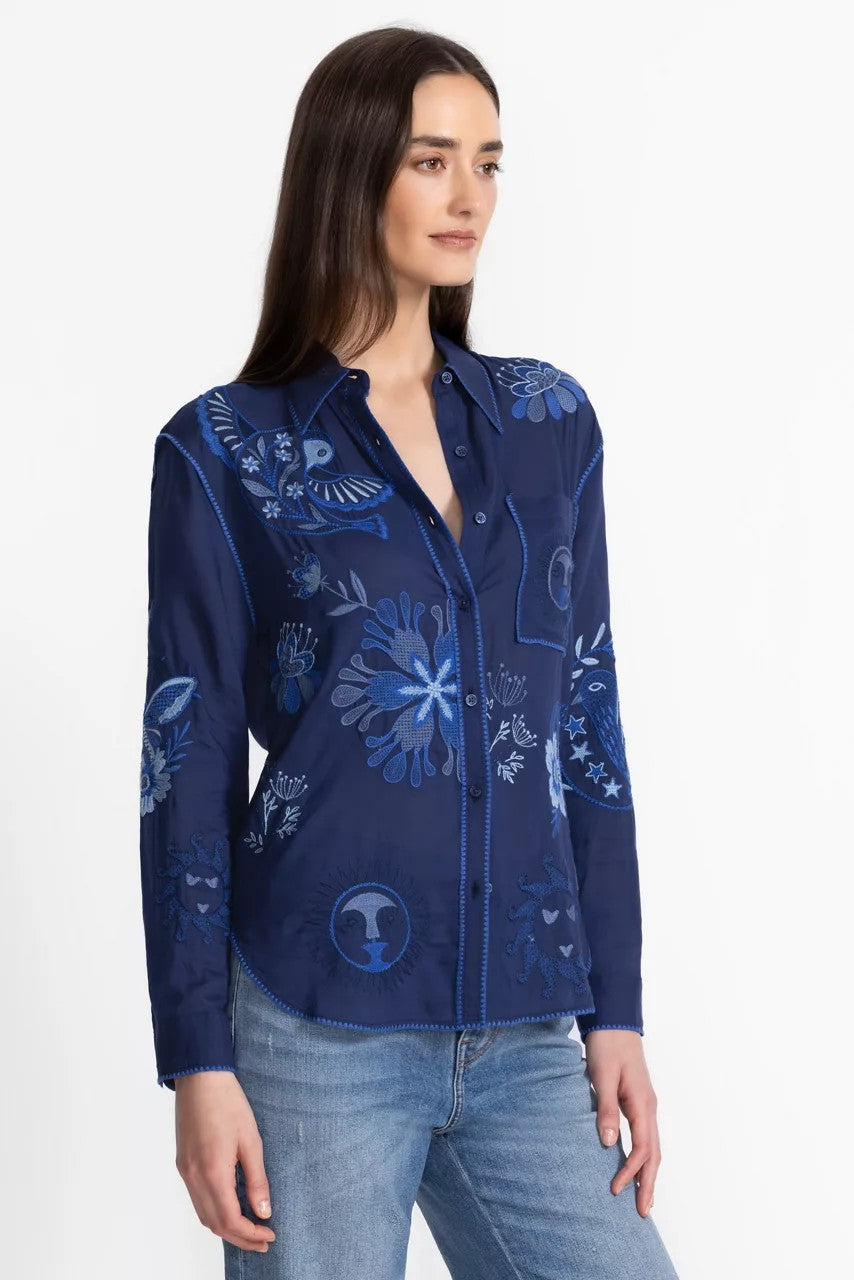 Johnny Was Women POCKET RELAXED SHIRT