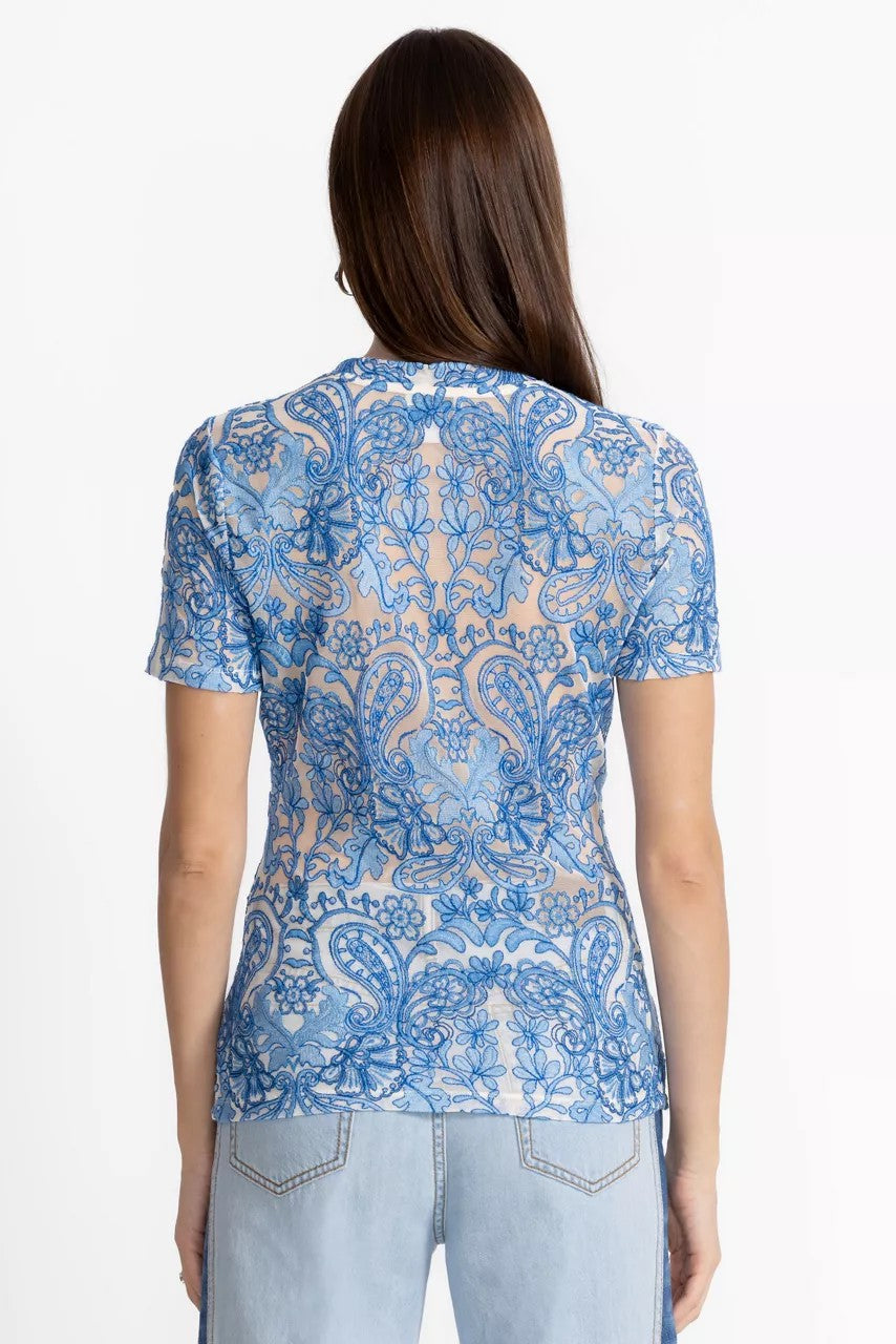 Johnny Was Women ELEANOR SHORT SLEEVE MESH TEE