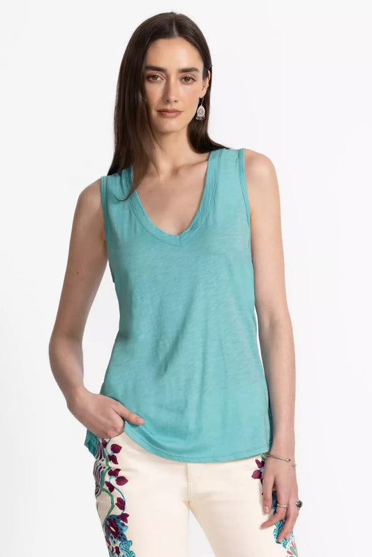 Johnny Was Women SLUB JERSEY HI LOW TANK