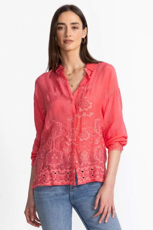 Johnny Was Women SLIM AUDREY BUTTON DOWN