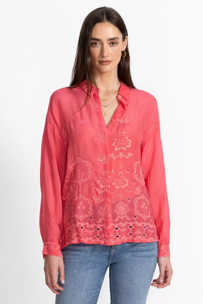 Johnny Was Women SLIM AUDREY BUTTON DOWN
