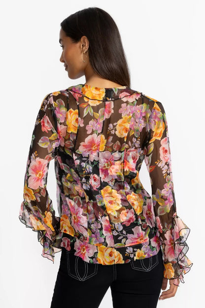 Johnny Was Women KYLIE RUFFLE BLOUSE