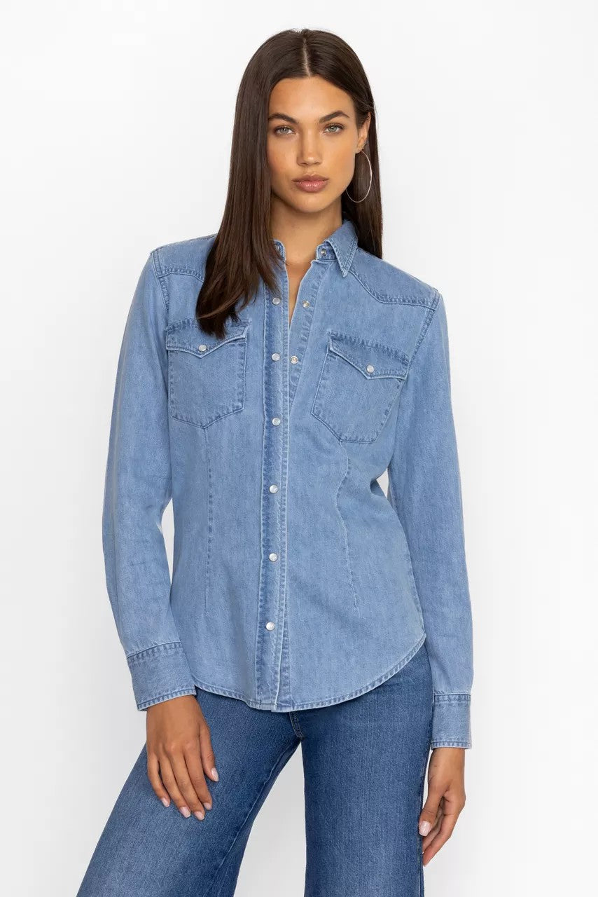 Johnny Was Women PROVENCE DENIM SHIRT