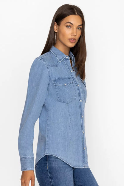 Johnny Was Women PROVENCE DENIM SHIRT