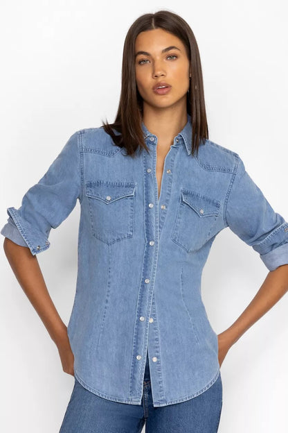 Johnny Was Women PROVENCE DENIM SHIRT