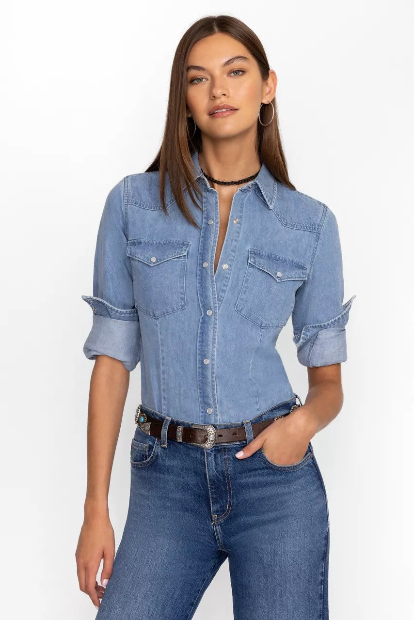 Johnny Was Women PROVENCE DENIM SHIRT