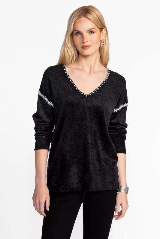 Johnny Was Women THE CHENILLE CLASSIC WHIPSTITCH PULLOVER