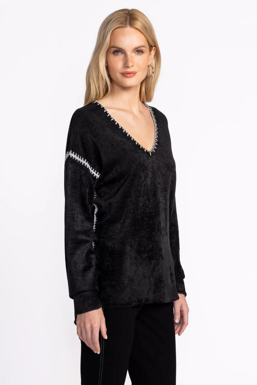 Johnny Was Women THE CHENILLE CLASSIC WHIPSTITCH PULLOVER